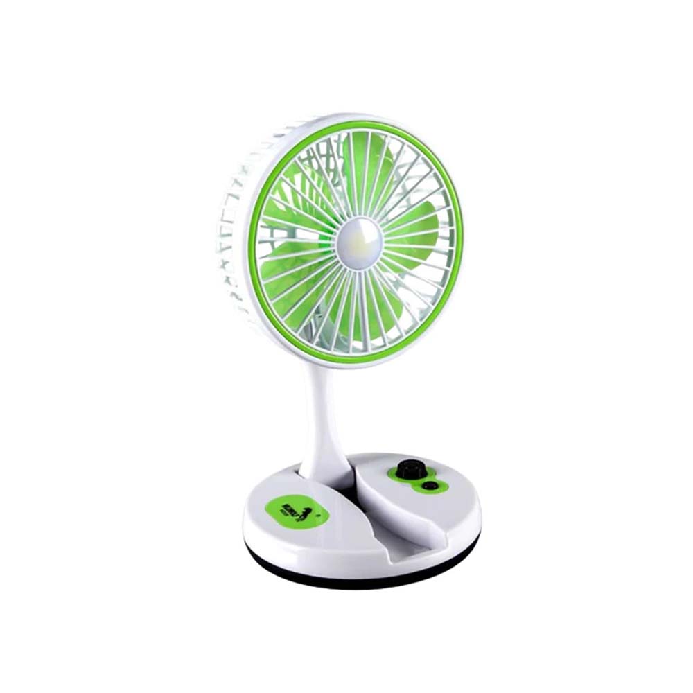 Rechargeable Folding Desk Fan with LED