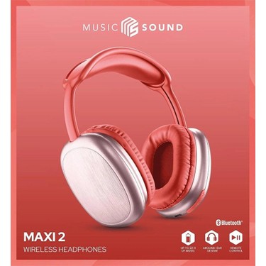 Cellularline Music Sound  Maxi 2 Red Over-Ear Bluetooth Headphones