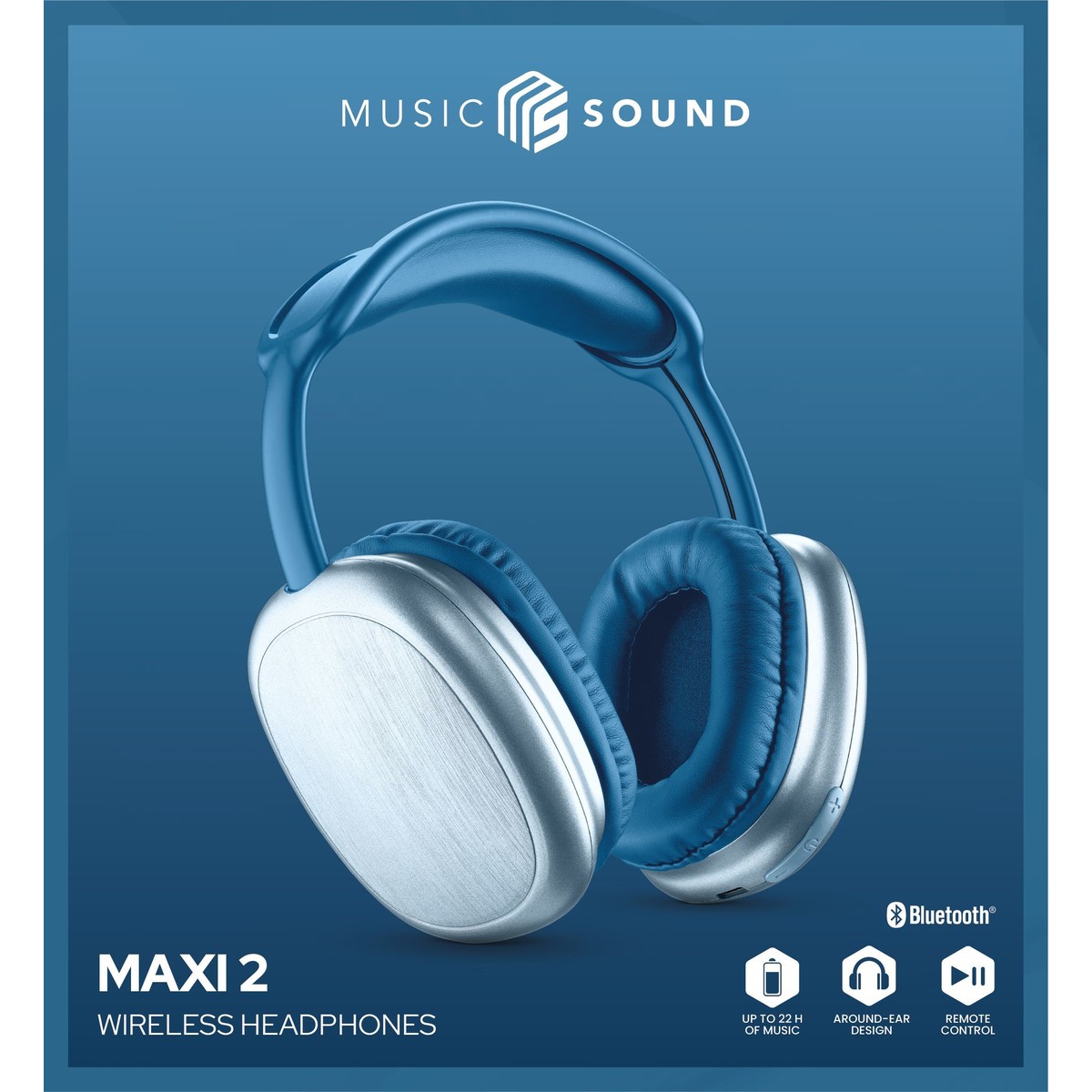 Cellularline Music Sound  Maxi2  Over-Ear Bluetooth Headphones