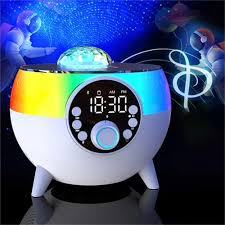 HM-2310 Stage Light Alarm Clock Bluetooth Speaker Atmosphere Light 15W Wireless Charge Wireless Speakers
