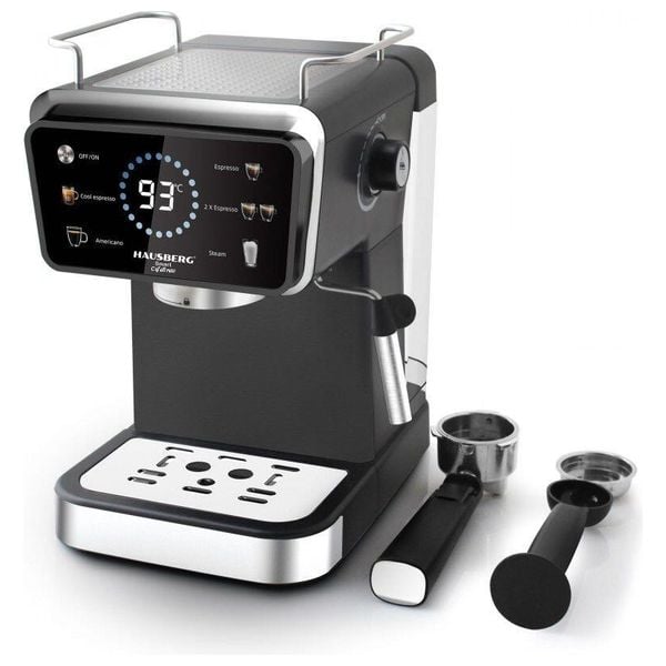 Hausberg HB-3730IN Coffee and Espresso Machine - Titanium Black
