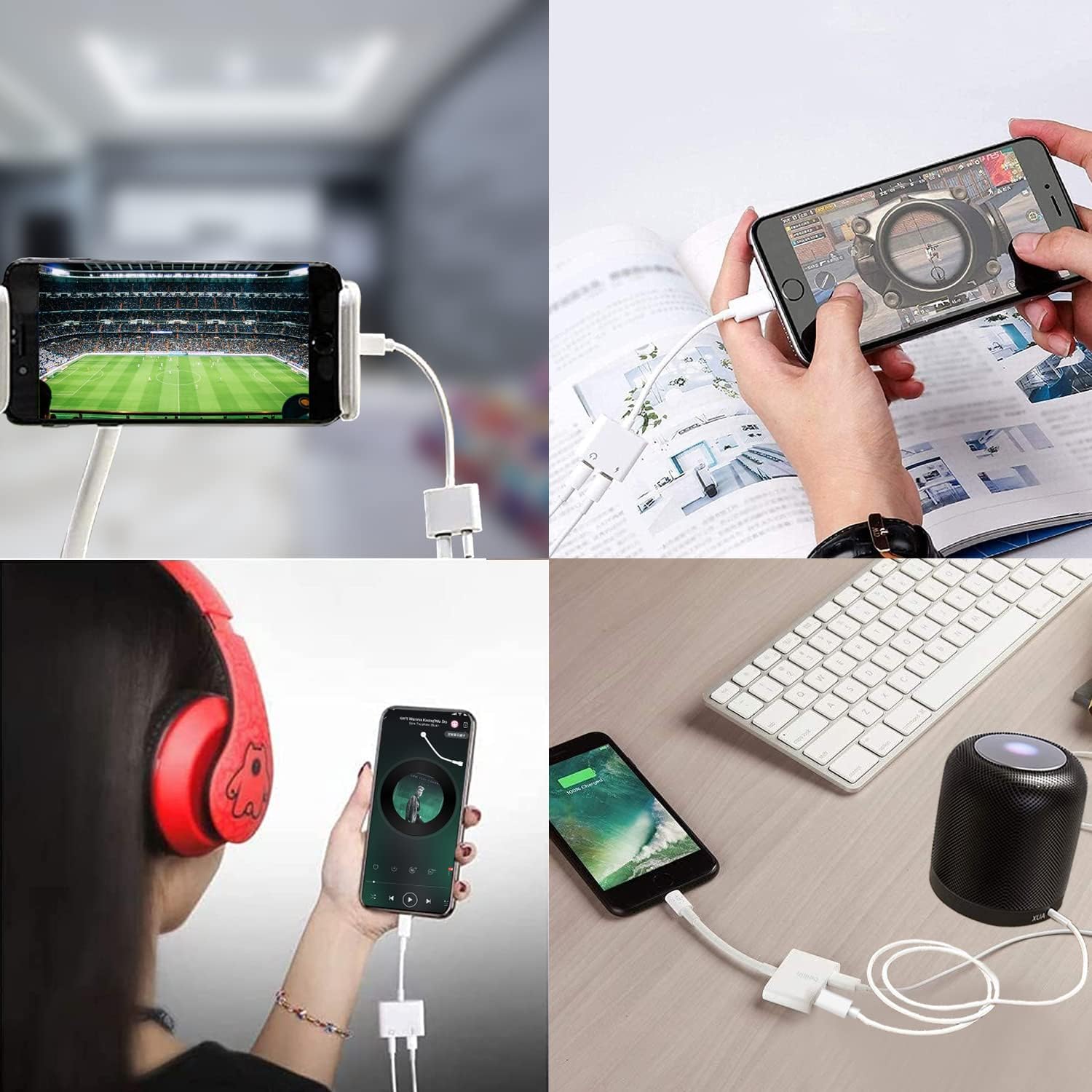 Dual Lightning charging & Audio
