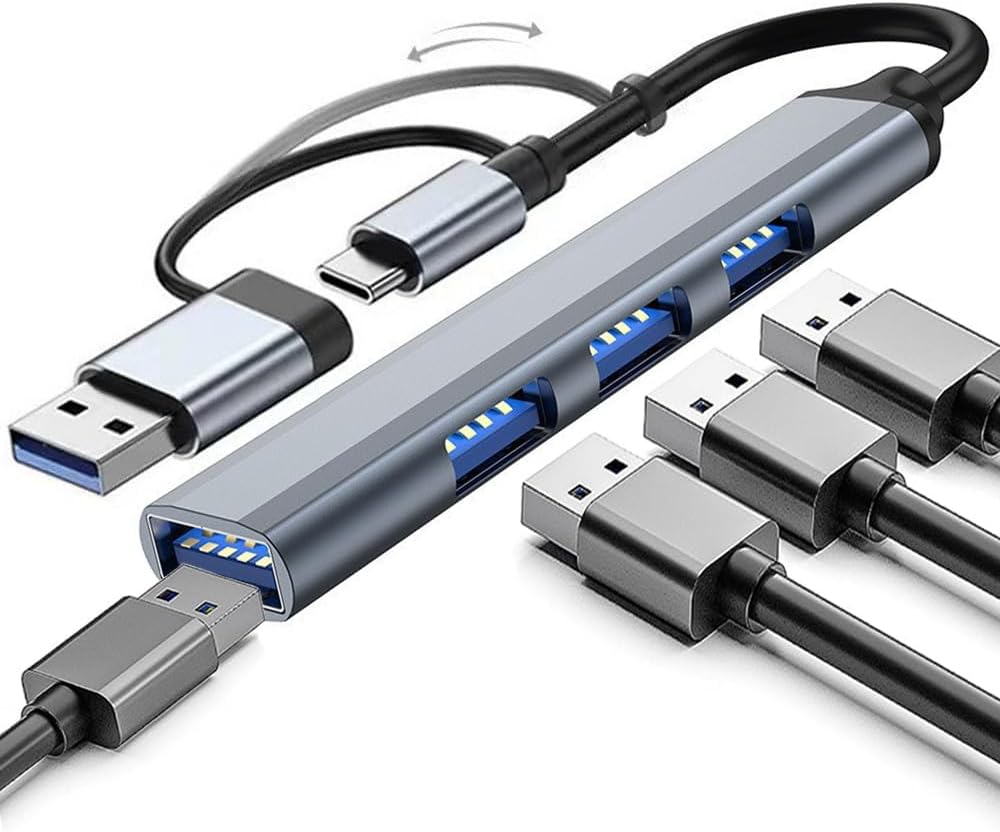 USB Hub 3.0 4 ports with USB & Type C Connector