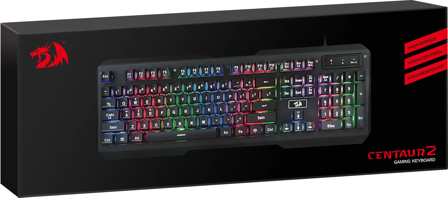 CENTAUR2 GAMING KEYBOARD 3 color Rainbow backlit brightness adjustment