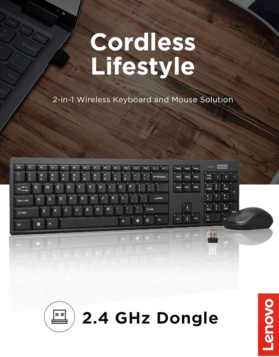 LENOVO	WIRELESS COMBO KEYBOARD & MOUSE US+ARABIC