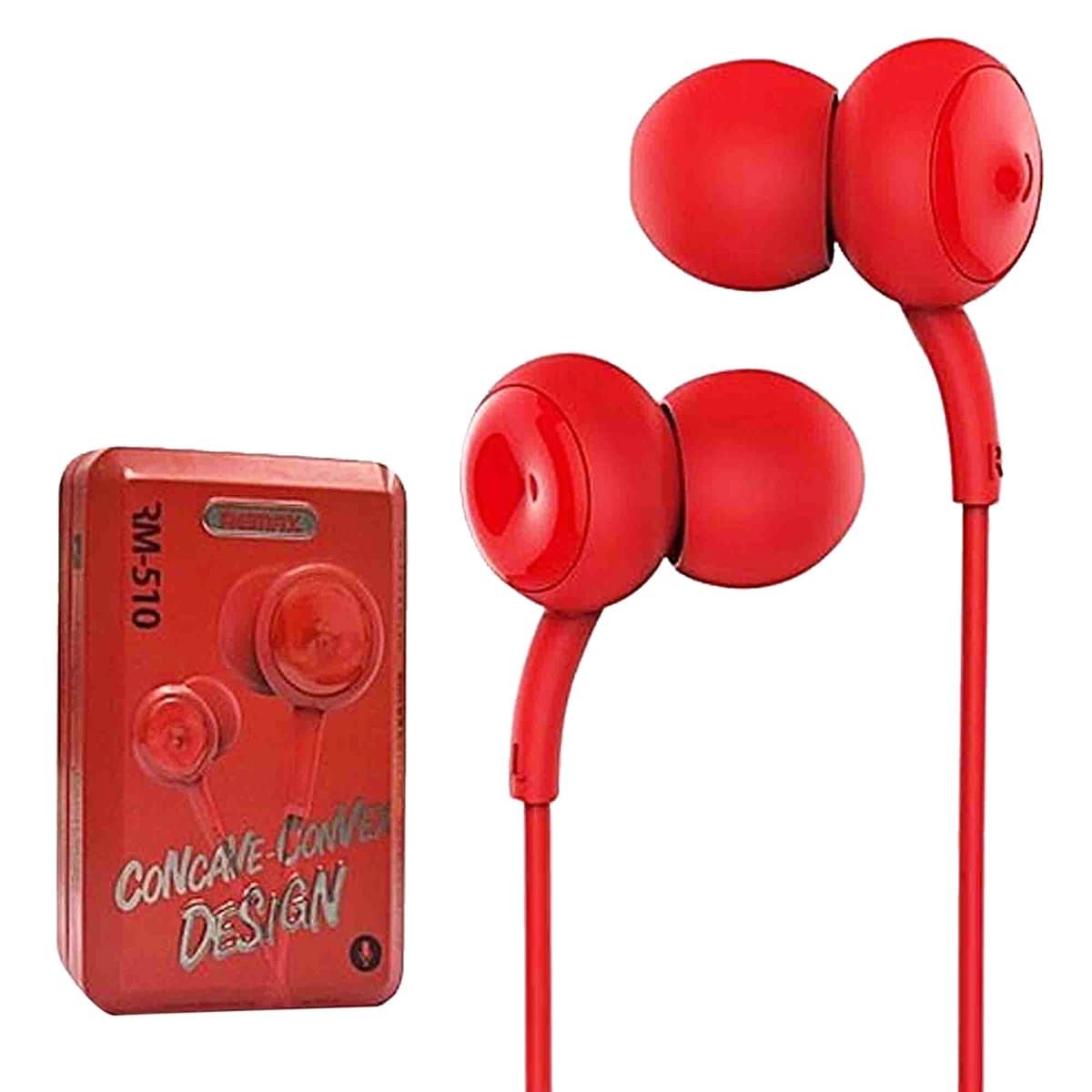REMAX RM 510 Wired Earphone Red