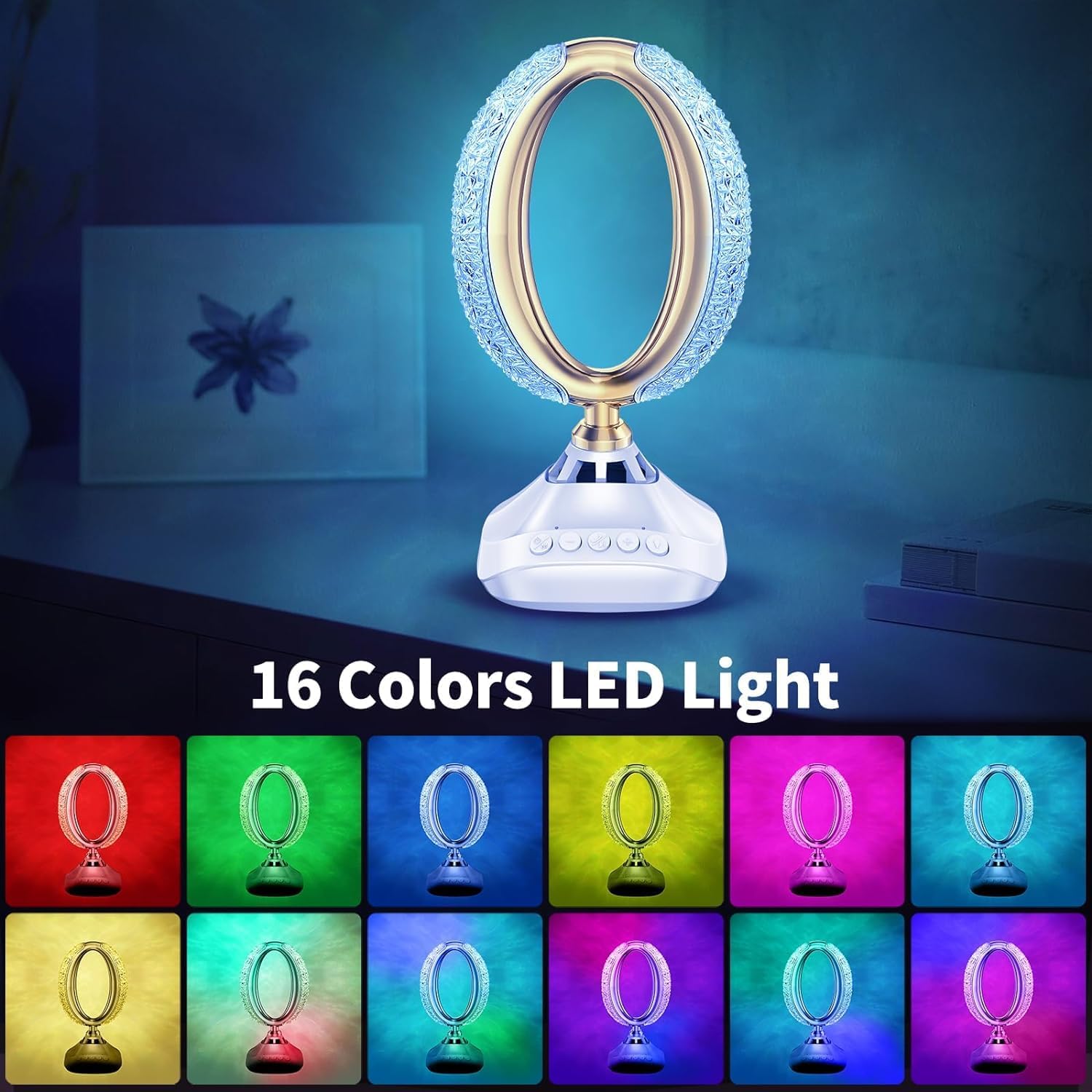 Omema Bluetooth Quran Speaker Desk Lamp with 16 Colors (SQ-850)