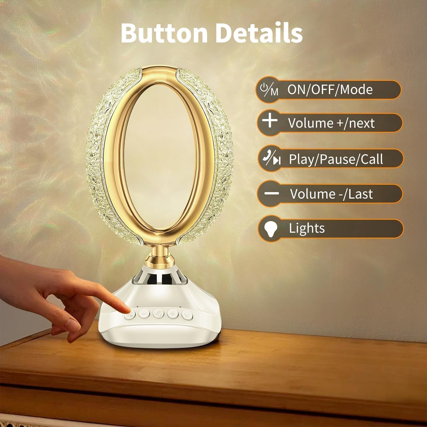 Omema Bluetooth Quran Speaker Desk Lamp with 16 Colors (SQ-850)