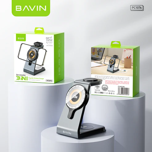 Bavin 3In1 Magnetic Wireless Charger 15W