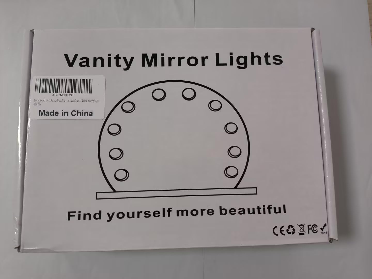 Vanity Mirror Lights 12 Dimmable LED Bulbs