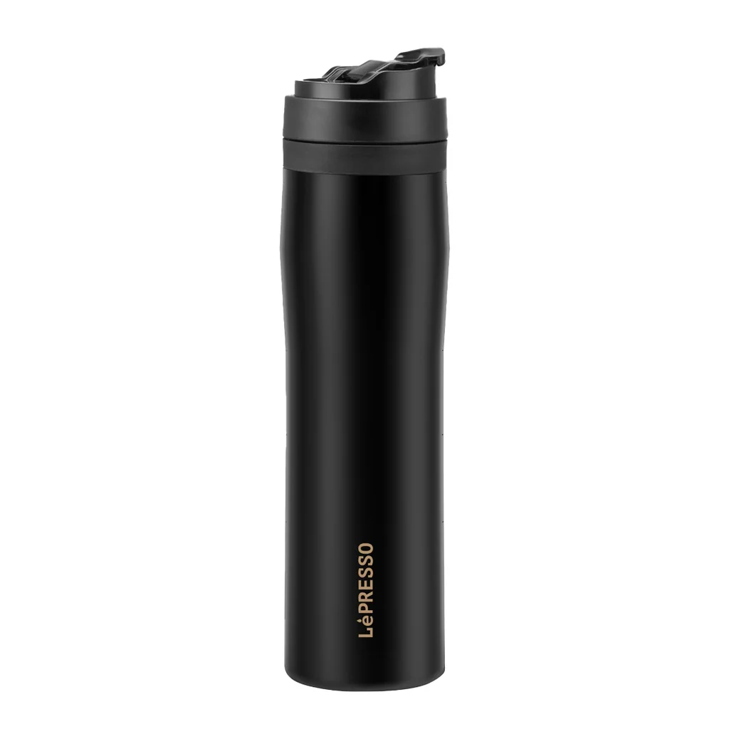 LePresso Stainless Steel Portable French Press - Black 350ML