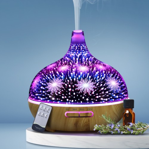 Ultra Sonic Aroma Diffuser With Colorful 3D Glass