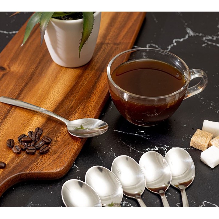 Stainless Steel Tea Spoon 6 Pcs Set color option