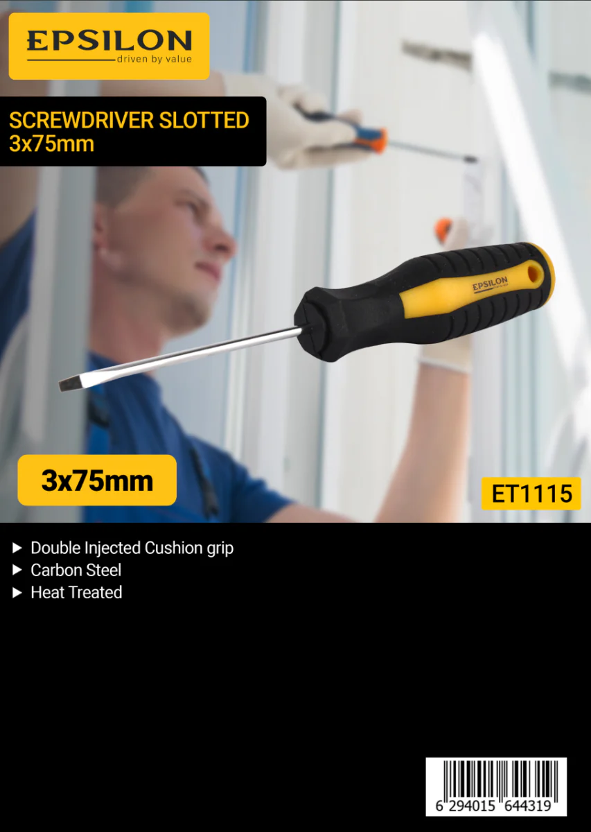 Screwdriver Slotted 3x75mm