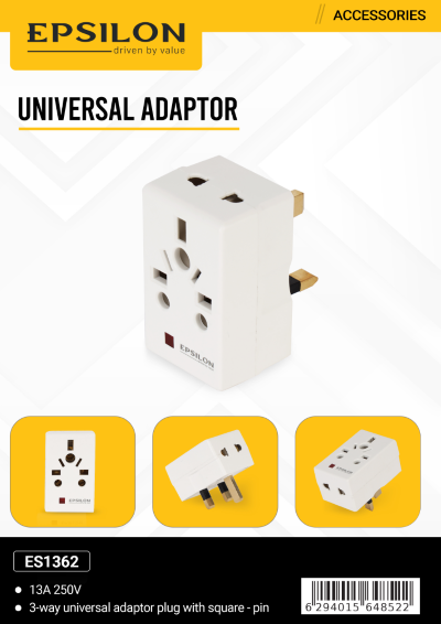 Adaptor 13 Amp - 3 Way-1x120
