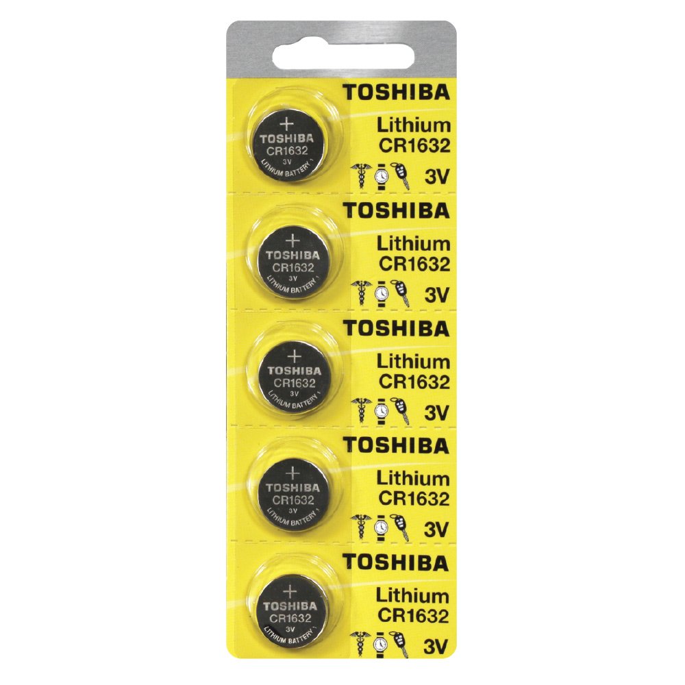 Toshiba CR1632 3V Lithium Battery (5 batteries)