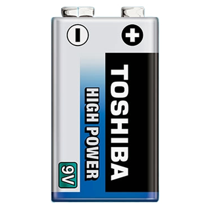 TOSHIBA High Power Alkaline Battery 9V, 1pc (6LR61)