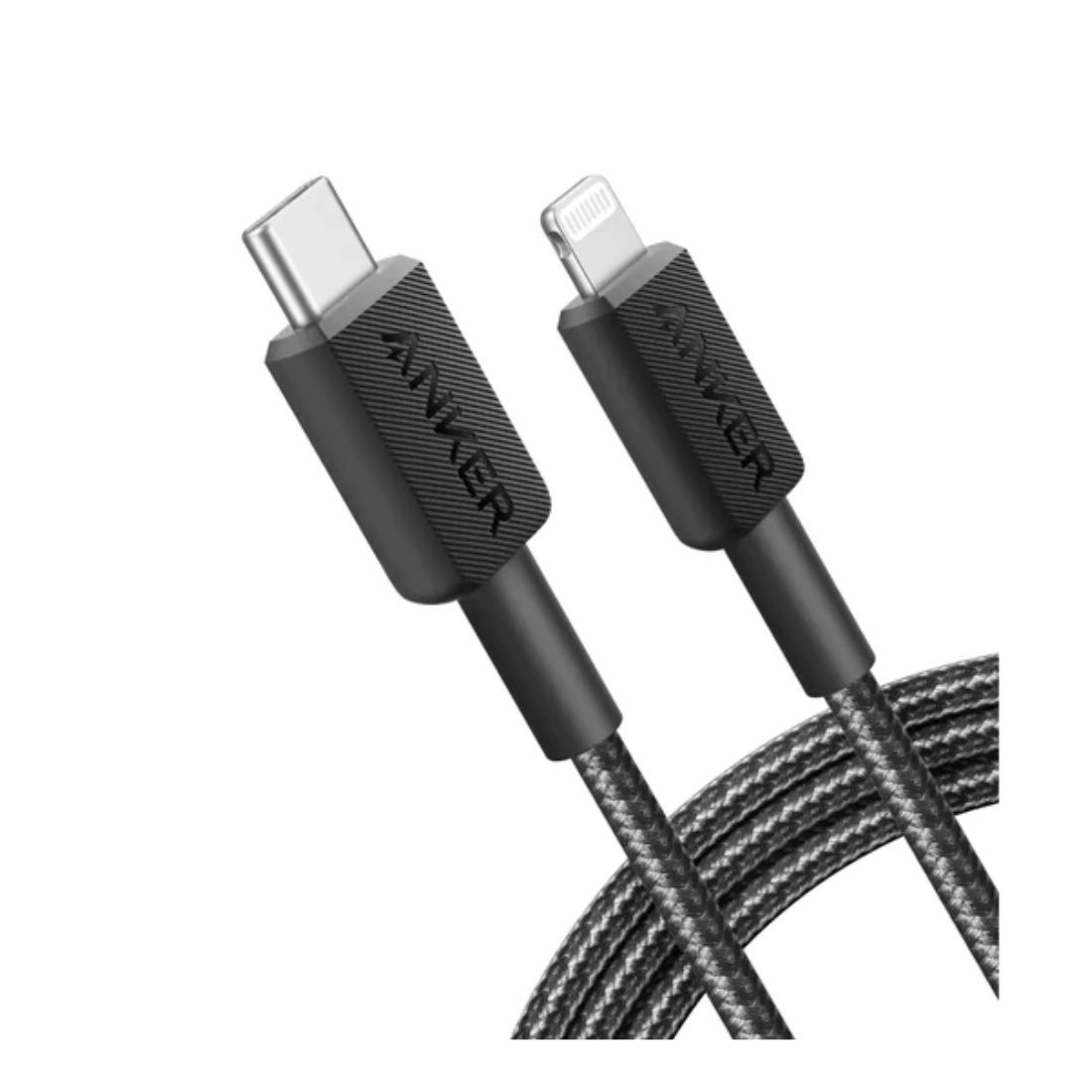 Anker 322 Usb-C To Lightening Cable 3Ft Braided black