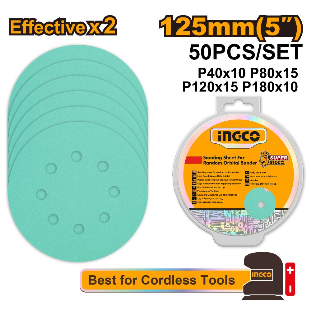Sanding sheet for random orbital sander 50PCS 125MM