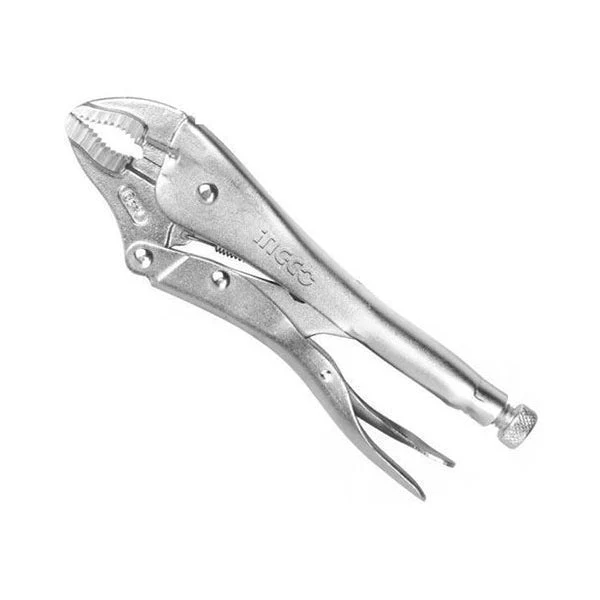 Curved jaw lock plier