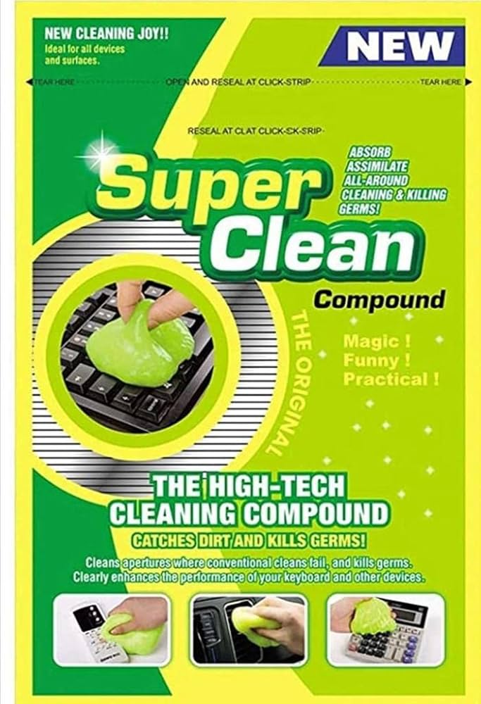 Uma Enterprise Super Clean High-Tech Cleaning Compound Gel(80 G) for Keyboard, Laptop, Mobile, Car AC Vent (Pack of 3)