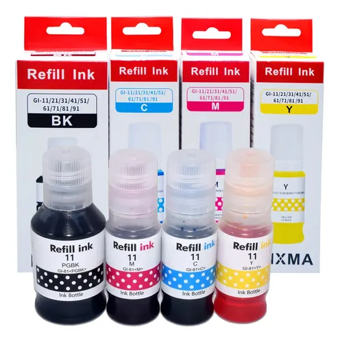 Kit of 4 Generic Inks Compatible with Canon G2160 and G3160