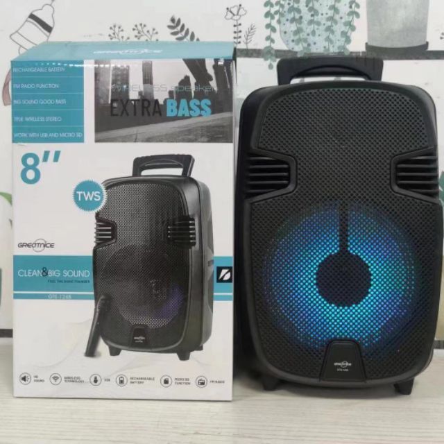 Portable Wireless Speaker with Flash Light Bluetooth With FM Radio |GTS-1248