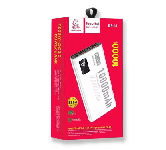 VDENMENV Power Bank Portable Fast Charging External Battery Charger 10000 mAh
