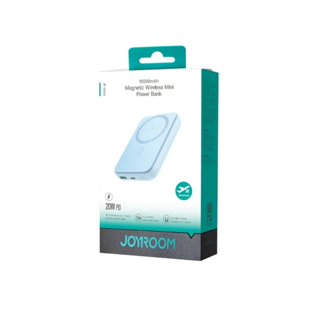 JOYROOM Magnetic Wireless Phone Charger Power Bank 10000mAh PD Fast Charging - White