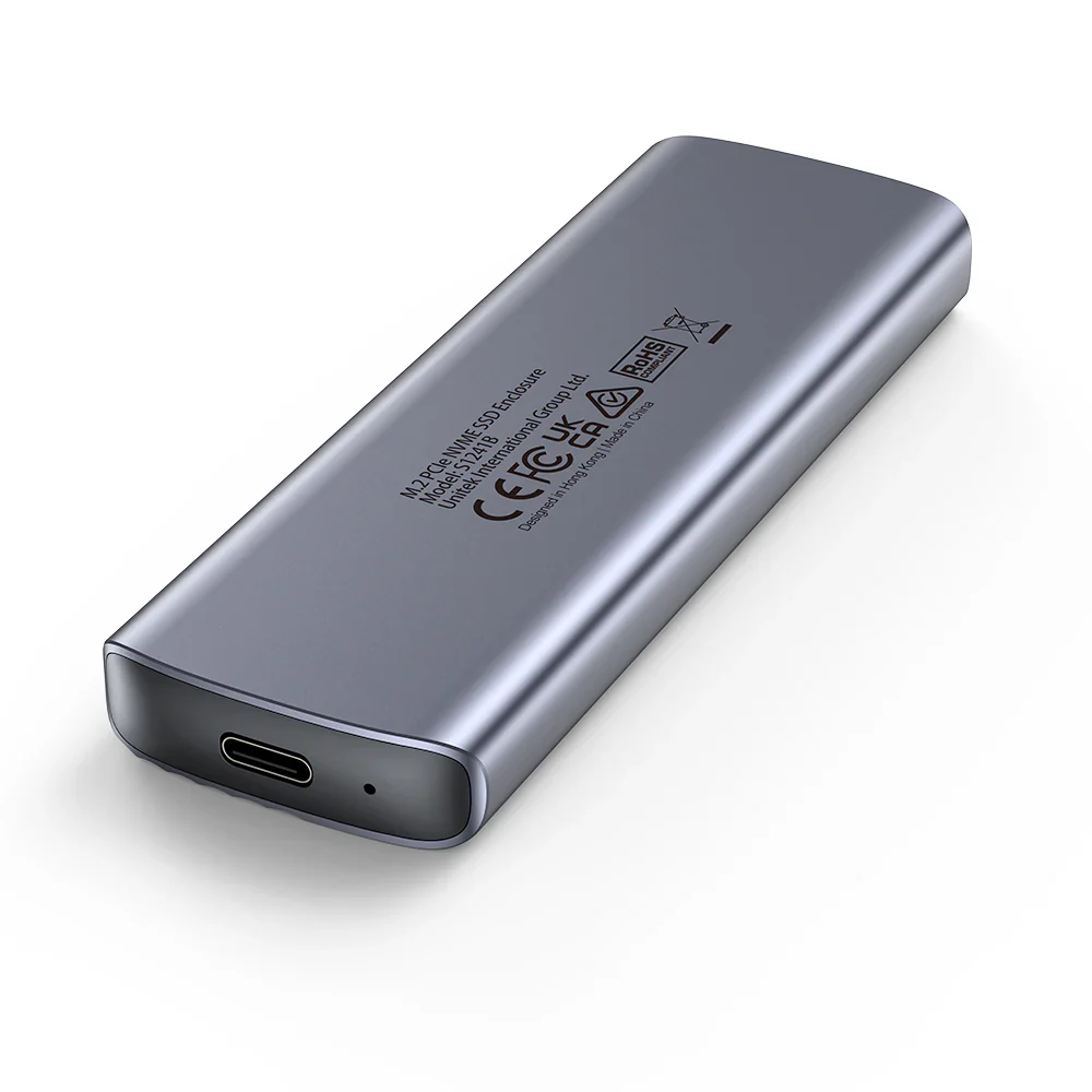 Unitek M.2 PCIe NVMe SSD Enclosure – USB-C 3.1 Gen 2 - 10Gbps Transfer Speed - Supports M-Key & B&M-Key SSDs