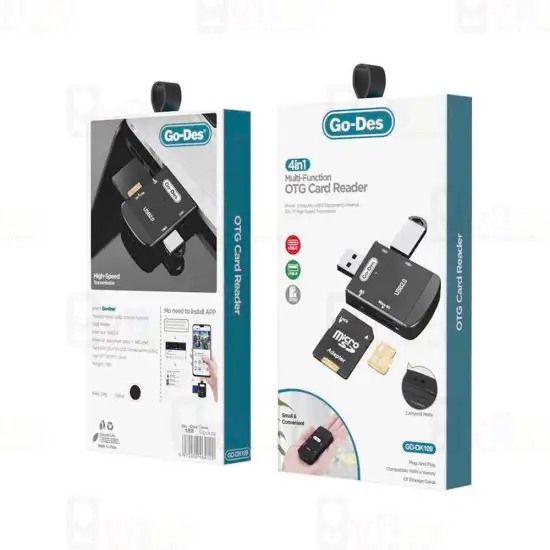 Go-Des 4-in-1 Multifunctional OTG Card Reader