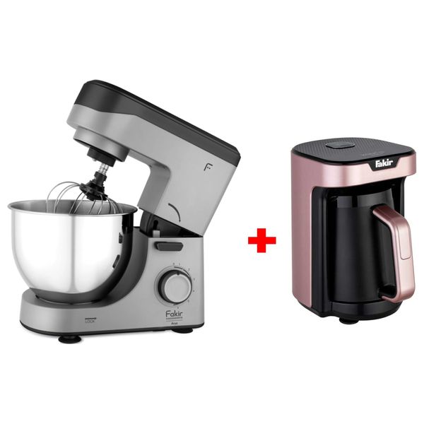 Fakir Flourish - Bowl Mixer - 5L - 6 Speed+Fakir Kaave Mono - Coffee Maker - Rose Gift
