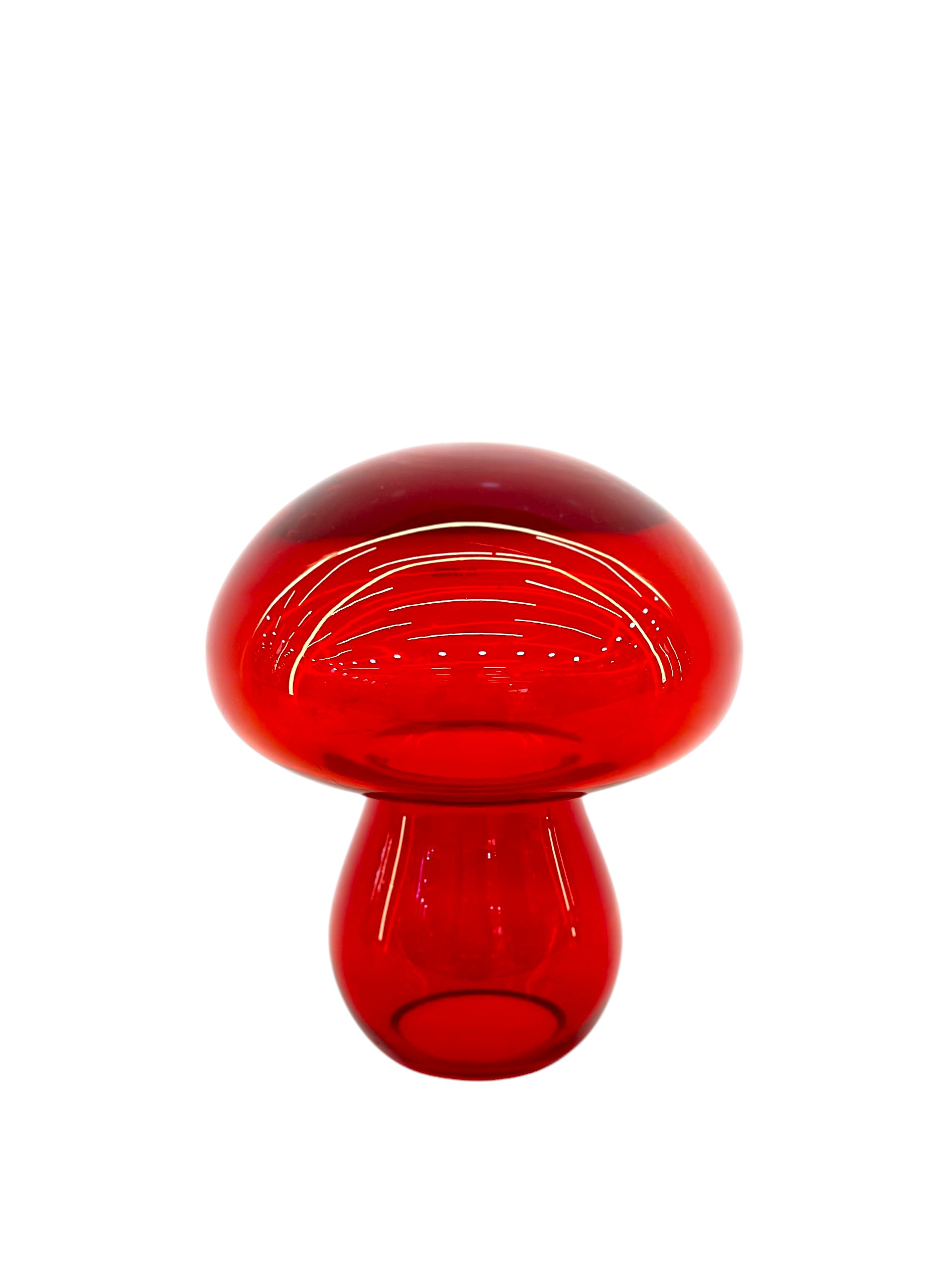 Mushroom red vase glass (88)