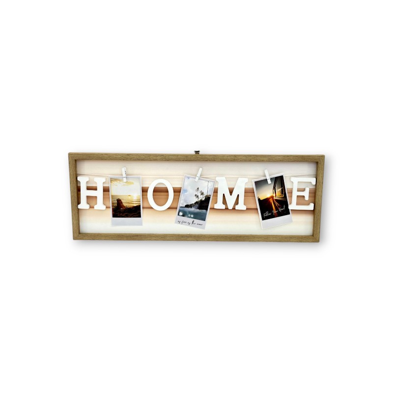 Wall Hanging Heart Shape Picture Frame with Rope (2)