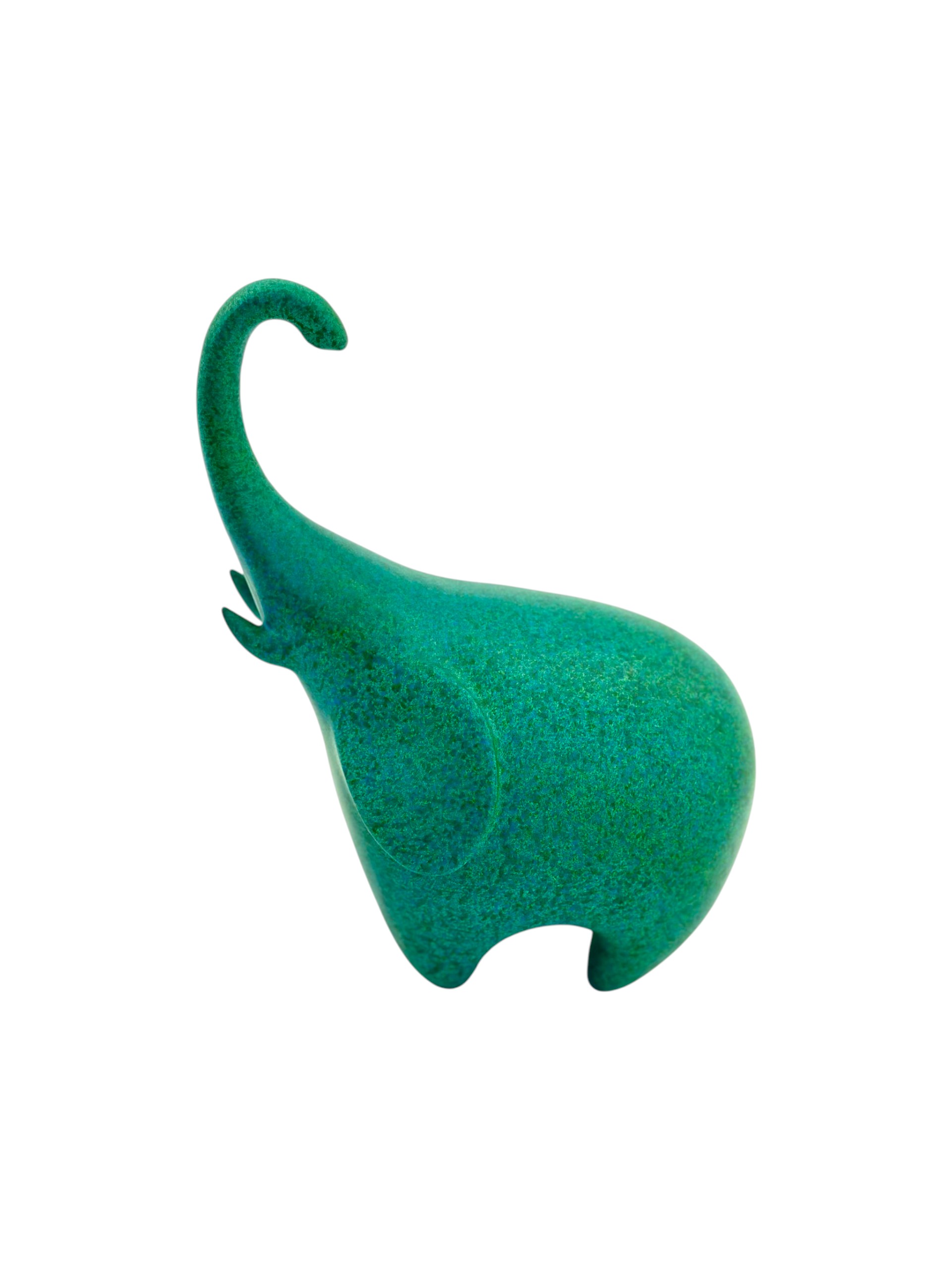 Ceramic elephant Figurine in green