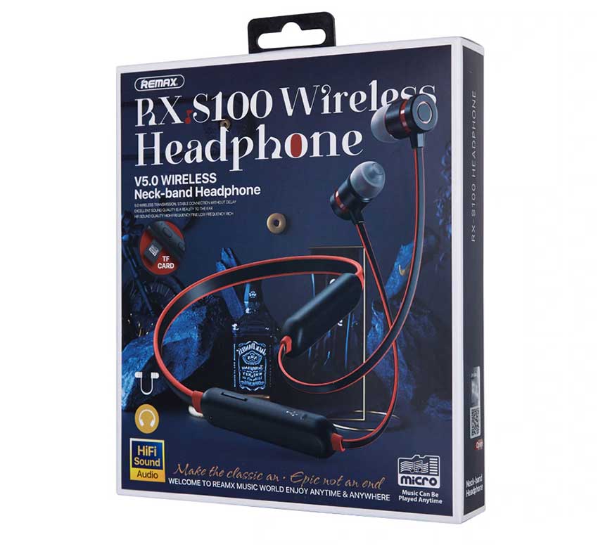 REMAX RX-S100 Wireless Neckband Bluetooth Earphone