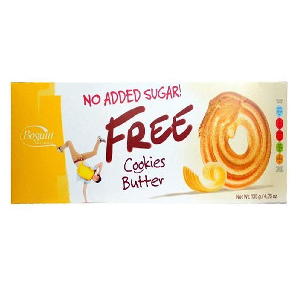 Bogutti Butter Cookies, No Added Sugar, 135 g
