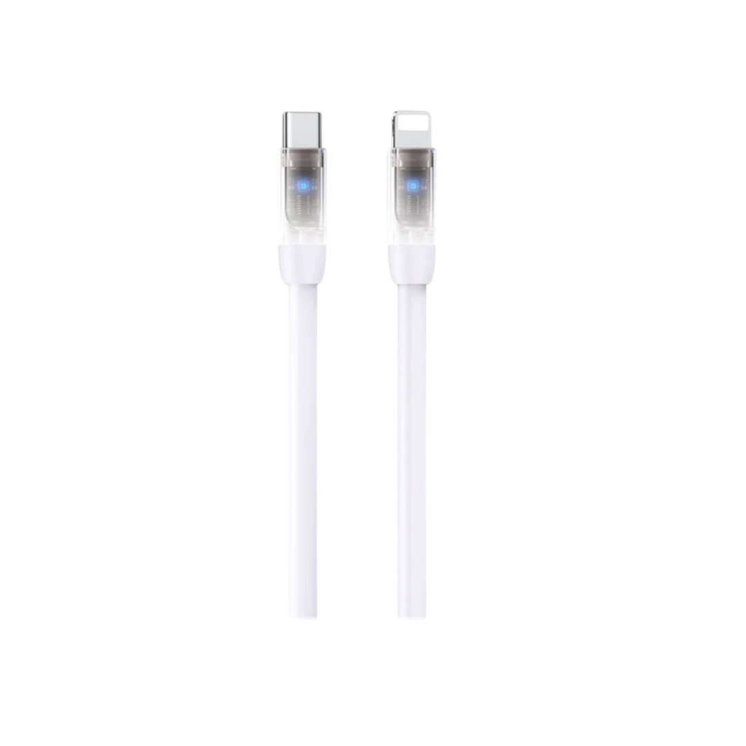 REMAX MECHA SERIES 30W LIQUID SILICONE FAST CHARGING DATA CABLE WITH LIGHT TYPE-C TO LIGHTNING (1.2M) (30W)