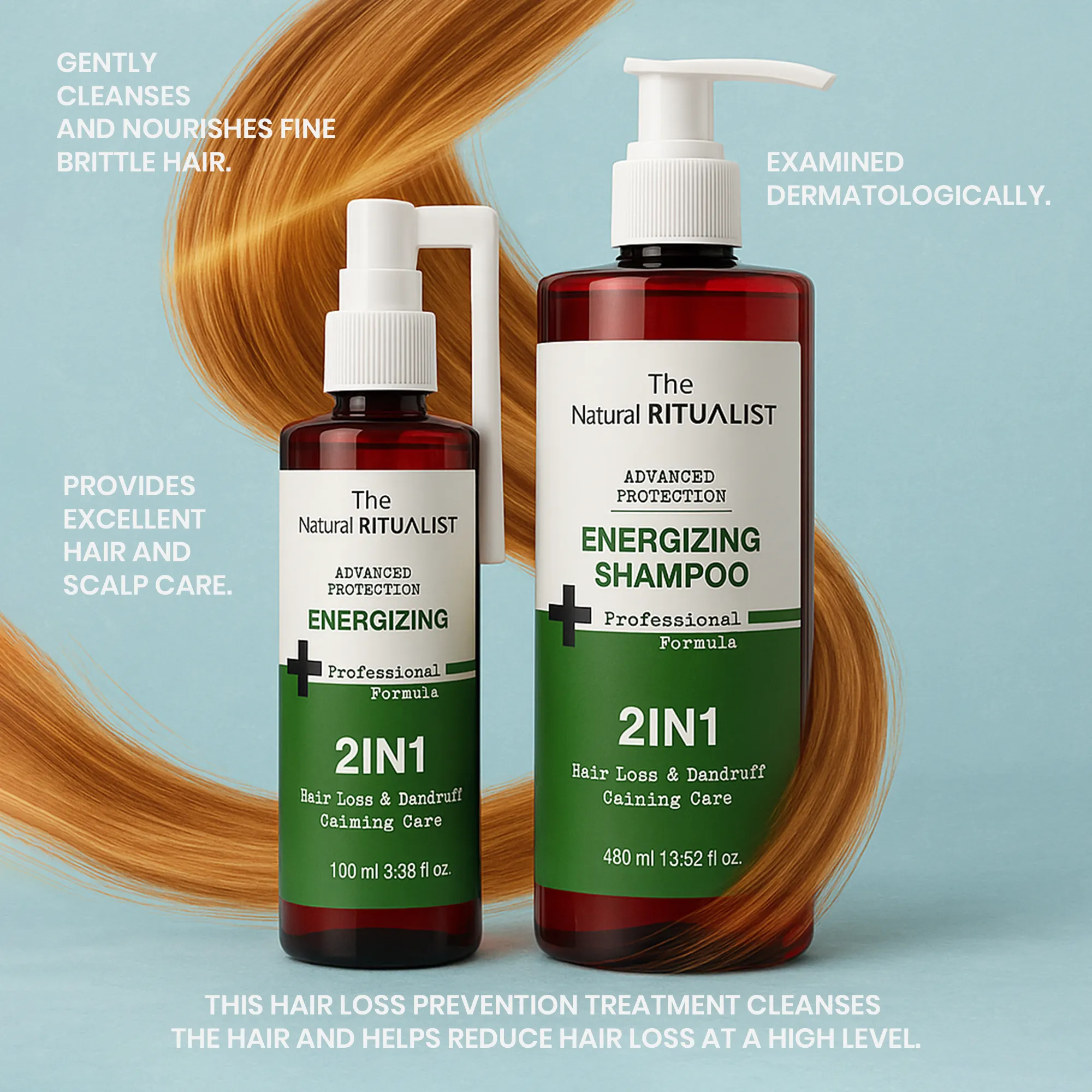 The Natural Ritualist Hair Care Set Serum And Shampoo