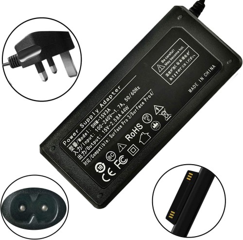 Surface Pro Charger 45W 15V 3A Replacement Power Supply for Microsoft Pro Devices