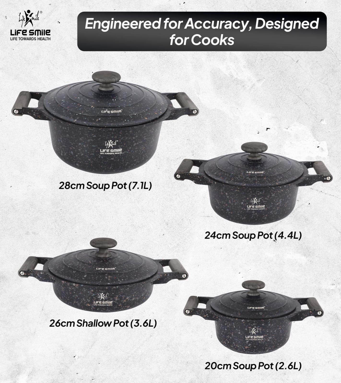8 Pcs Kitchen Cooking Set with Titanium Coating Induction Bottom