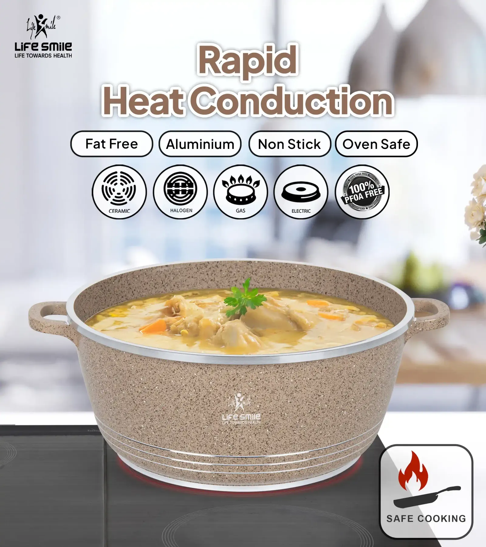 13 Pcs Cooking Pots Set with Glass Lid and Kitchen Tools