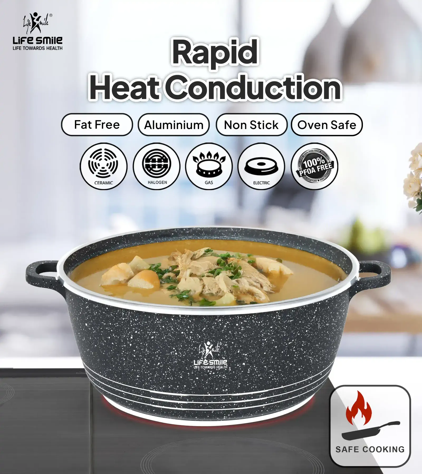 13 Pcs Cooking Pots Set with Glass Lid and Kitchen Tools