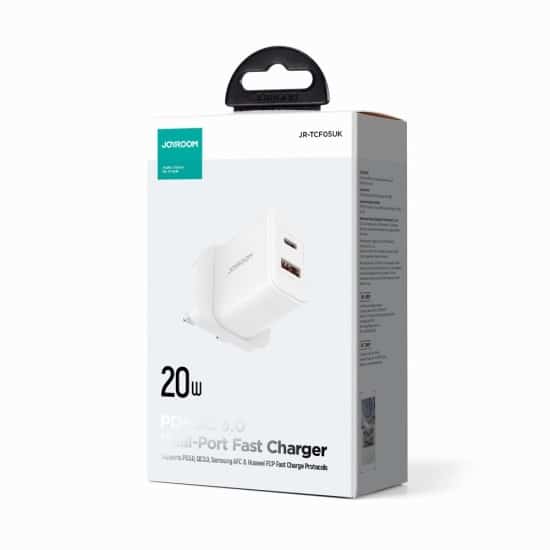 JOYROOM Charger-White(EU/UK/US)+C to C Cable1m