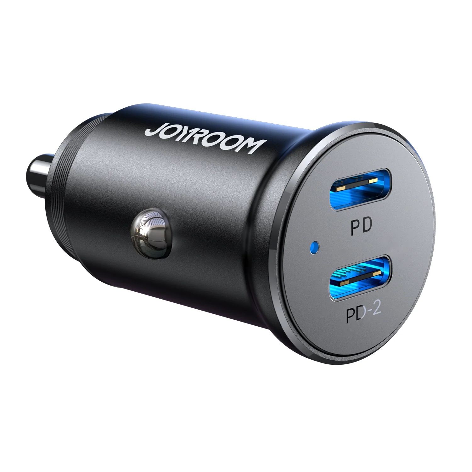 Joyroom Mini Car Charger Handy 30W 2x Usb-C Metal Black