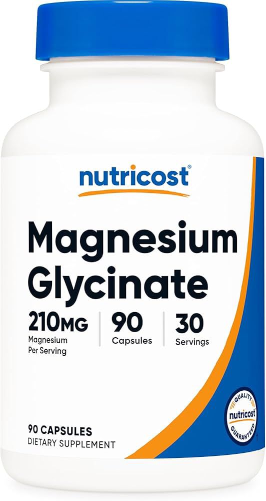 Nutricost Magnesium Glycinate Capsules (180 Capsules)