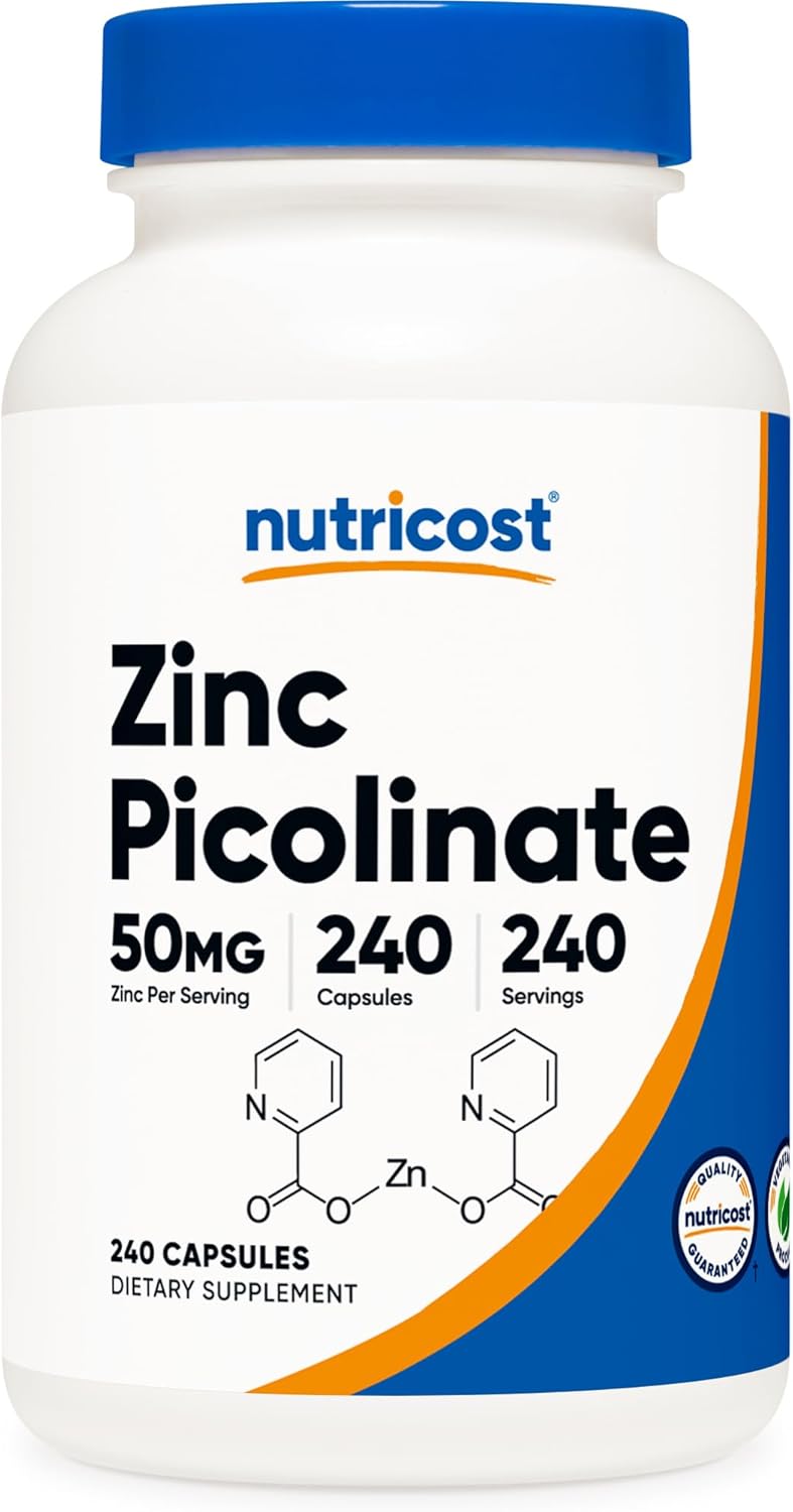 Nutricost Zinc picolinate 50 mg, 240 herbal capsules