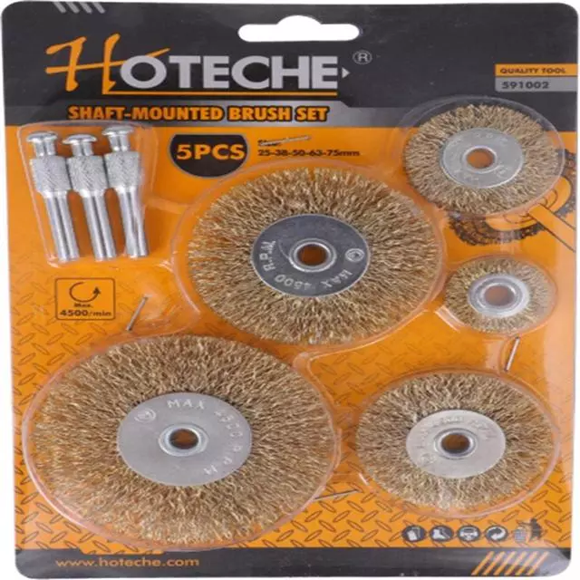 سیت فرشاة سلكية مثبتة على عمود مكونة من 5 قطع