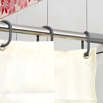 oster Oster Oster Bathroom Curtain Rod Chrome ROD110 110-200cm size: 110-200cm