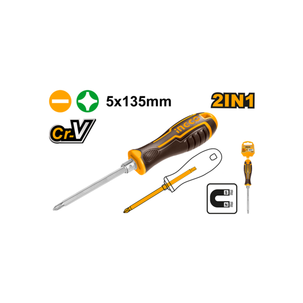 2 IN 1 Screwdriver set 135mm color option